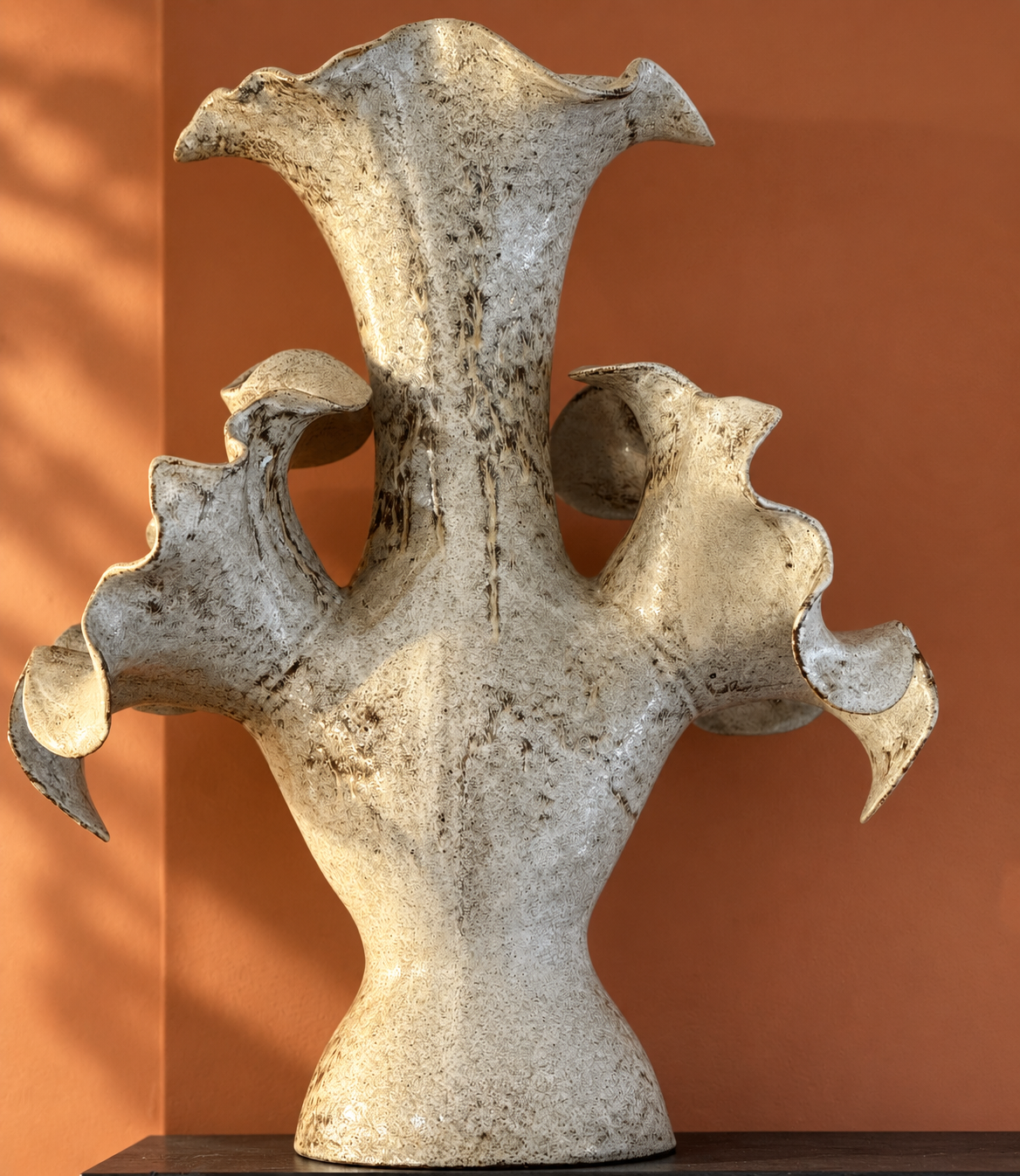 Ruffled Statement Vase